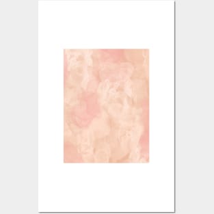 Blush Peach Smoke Abstract Posters and Art